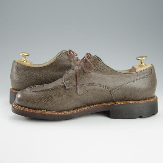 美品★パラブーツ SIZE 8.5【現行定価￥71,500-★飾りコバ仕様のシャンボード/CHAMBORD】Uチップ/グレインレザー/灰茶/Paraboot★h768