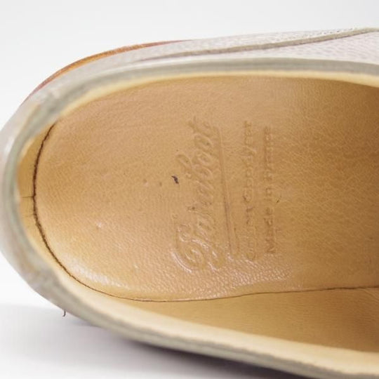 美品★パラブーツ SIZE 8.5【現行定価￥71,500-★飾りコバ仕様のシャンボード/CHAMBORD】Uチップ/グレインレザー/灰茶/Paraboot★h768