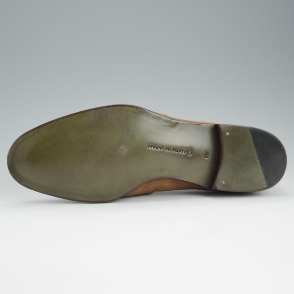 未使用★Iugen/イウゲン SIZE 6.5【定価￥39,600-★ローファー/IG206】モンクストラップ/スエード/薄茶/メンズ★h771