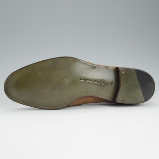 未使用★Iugen/イウゲン SIZE 6.5【定価￥39,600-★ローファー/IG206】モンクストラップ/スエード/薄茶/メンズ★h771