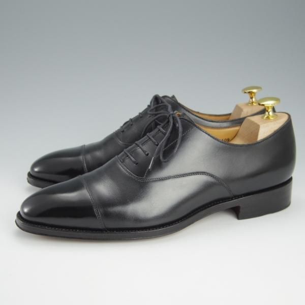 極美品★Oriental/オリエンタル SIZE 6.5【定価￥52,800-★HARTNETT3/ストレートチップ】7965ラスト/ボックスカーフ/黒/メンズ★h772