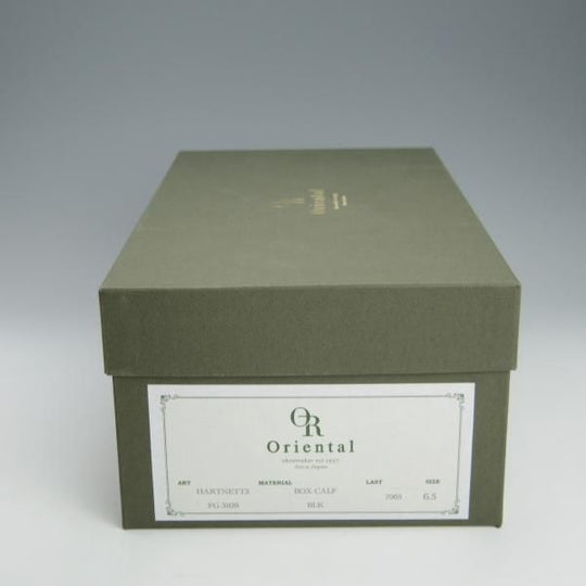 極美品★Oriental/オリエンタル SIZE 6.5【定価￥52,800-★HARTNETT3/ストレートチップ】7965ラスト/ボックスカーフ/黒/メンズ★h772