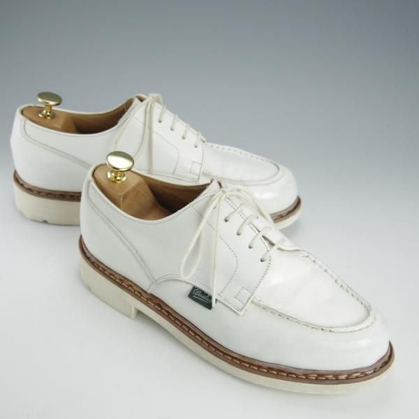 極上★パラブーツ SIZE 6【モデル定価￥71,500-★シャンボード/CHAMBORD】TEXソール/カーフ/白/Uチップ/メンズ/Paraboot★h775