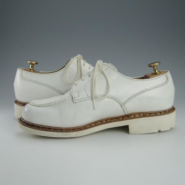 極上★パラブーツ SIZE 6【モデル定価￥71,500-★シャンボード/CHAMBORD】TEXソール/カーフ/白/Uチップ/メンズ/Paraboot★h775