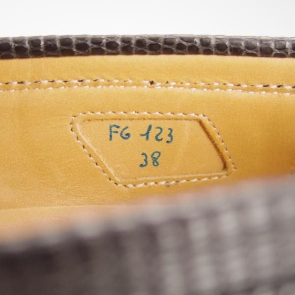 ★(伊)F.LLIジャコメッティ SIZE 38【定価￥148,500-★リザード革/コインローファー】FG123/黒/メンズ/Giacometti★h776