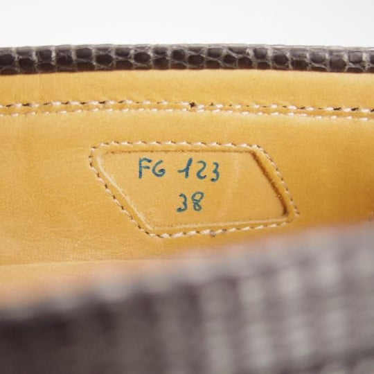 ★(伊)F.LLIジャコメッティ SIZE 38【定価￥148,500-★リザード革/コインローファー】FG123/黒/メンズ/Giacometti★h776