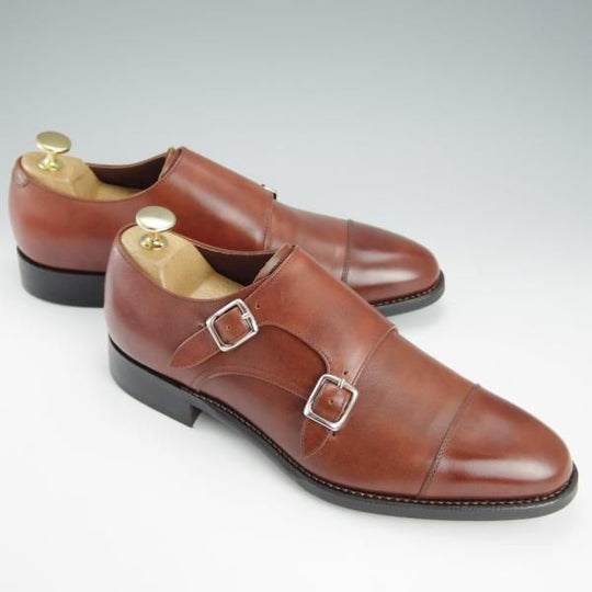 極美品★トレーディングポスト SIZE 6.5【定価￥51,700-★ダイナイトソール仕様/T606/撥水】ダブルモンク/茶/ユニオンロイヤル製★h777