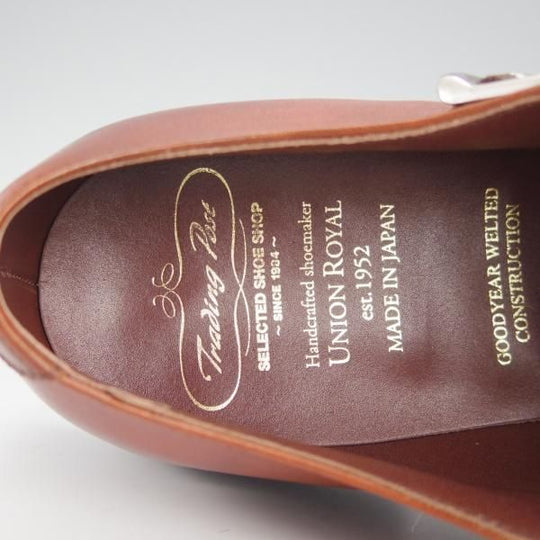 極美品★トレーディングポスト SIZE 6.5【定価￥51,700-★ダイナイトソール仕様/T606/撥水】ダブルモンク/茶/ユニオンロイヤル製★h777