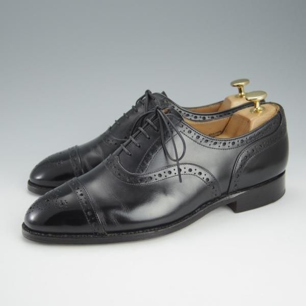 極上★トリッカーズ SIZE 7.5【現行定価9.3万円程度★CAMBRIDGE/セミブローグ】9518/カーフ/黒/メンズ/Tricker's★h778