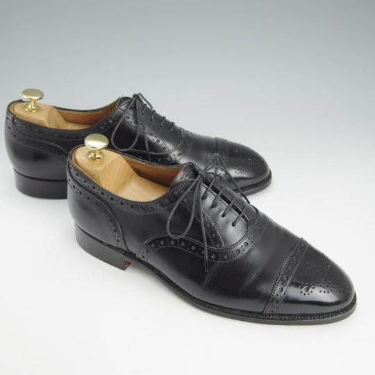 極上★トリッカーズ SIZE 7.5【現行定価9.3万円程度★CAMBRIDGE/セミブローグ】9518/カーフ/黒/メンズ/Tricker's★h778
