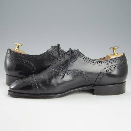 極上★トリッカーズ SIZE 7.5【現行定価9.3万円程度★CAMBRIDGE/セミブローグ】9518/カーフ/黒/メンズ/Tricker's★h778