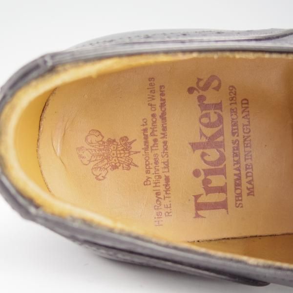 極上★トリッカーズ SIZE 7.5【現行定価9.3万円程度★CAMBRIDGE/セミブローグ】9518/カーフ/黒/メンズ/Tricker's★h778
