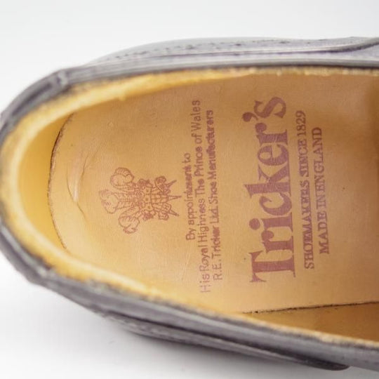 極上★トリッカーズ SIZE 7.5【現行定価9.3万円程度★CAMBRIDGE/セミブローグ】9518/カーフ/黒/メンズ/Tricker's★h778