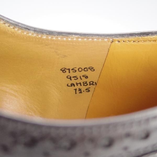 極上★トリッカーズ SIZE 7.5【現行定価9.3万円程度★CAMBRIDGE/セミブローグ】9518/カーフ/黒/メンズ/Tricker's★h778