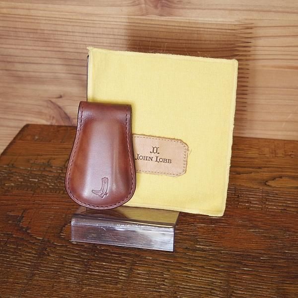 極上★ジョンロブ/JOHN LOBB【貴重★ミュージアムカーフ仕様/マネークリップ】パリジャンブラウン/茶/本革/小物/メンズ&レディース★h780