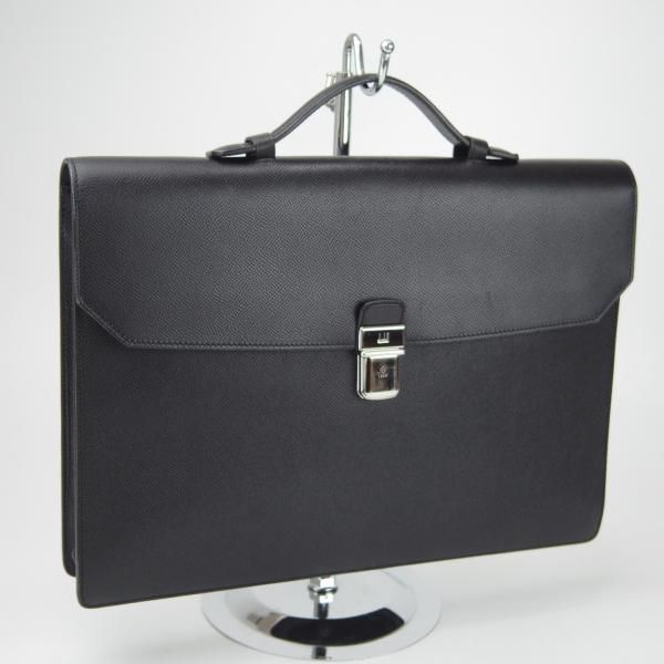 極上★ダンヒル/dunhill【定価15万円程度★カドガン/Cadogan Single Briefcase】ブリーフケース/レザー/ビジネス/バッグ/黒/革/鞄★N5793