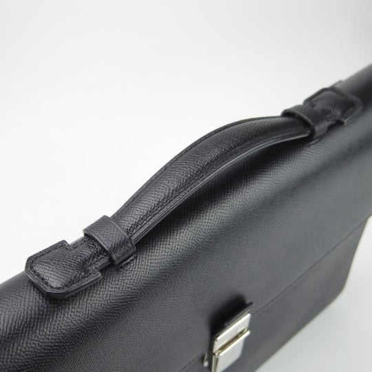 極上★ダンヒル/dunhill【定価15万円程度★カドガン/Cadogan Single Briefcase】ブリーフケース/レザー/ビジネス/バッグ/黒/革/鞄★N5793