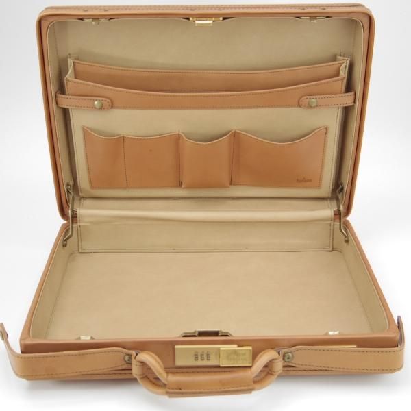 ★(米)ハートマン/hartmann luggage【定価20万円以上★アタッシュケース】ベルティングレザー/メンズ/ビジネス/バッグ/薄茶/鞄★N5797