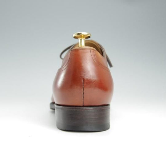 美品★三陽山長 SIZE 8【定価￥105,600-★勘三郎/スキンステッチ/R2010ラスト】Uチップ/カーフ/茶/メンズ/KANZABURO/Sanyo Yamacho★h782