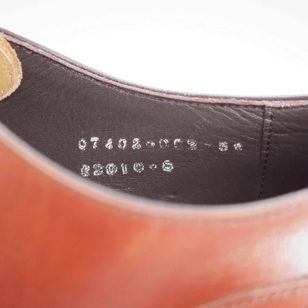 美品★三陽山長 SIZE 8【定価￥105,600-★勘三郎/スキンステッチ/R2010ラスト】Uチップ/カーフ/茶/メンズ/KANZABURO/Sanyo Yamacho★h782