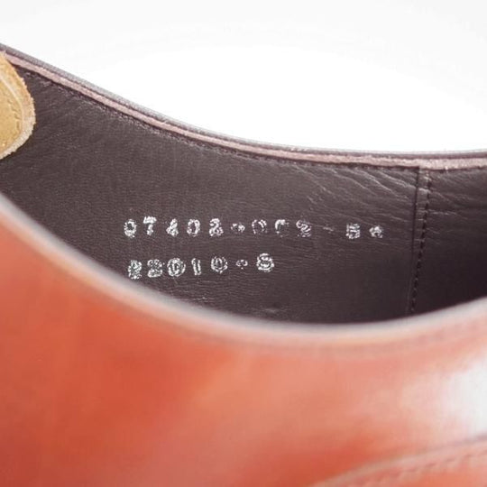 美品★三陽山長 SIZE 8【定価￥105,600-★勘三郎/スキンステッチ/R2010ラスト】Uチップ/カーフ/茶/メンズ/KANZABURO/Sanyo Yamacho★h782