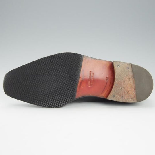 極上★(伊)ボリーニ SIZE 38【貴重★グッドイヤーアルタッコ製法/ホールカット】カーフ/黒/メンズ/Bolini★h783