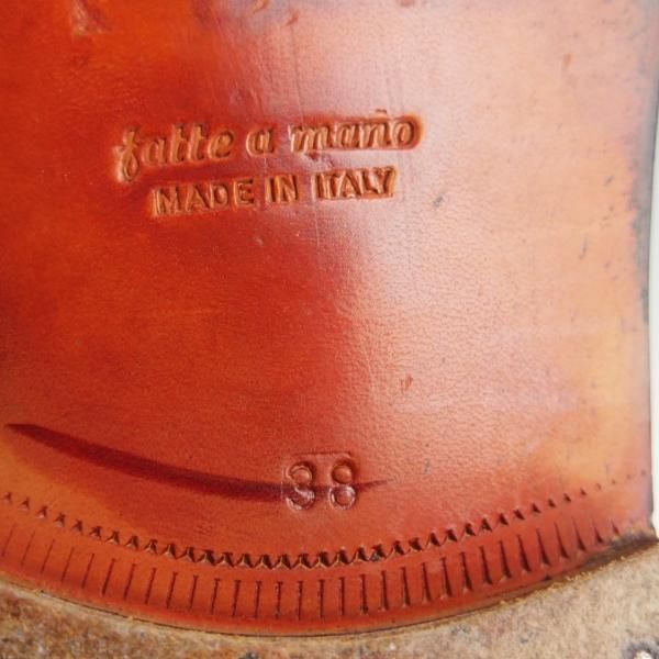 極上★(伊)ボリーニ SIZE 38【貴重★グッドイヤーアルタッコ製法/ホールカット】カーフ/黒/メンズ/Bolini★h783