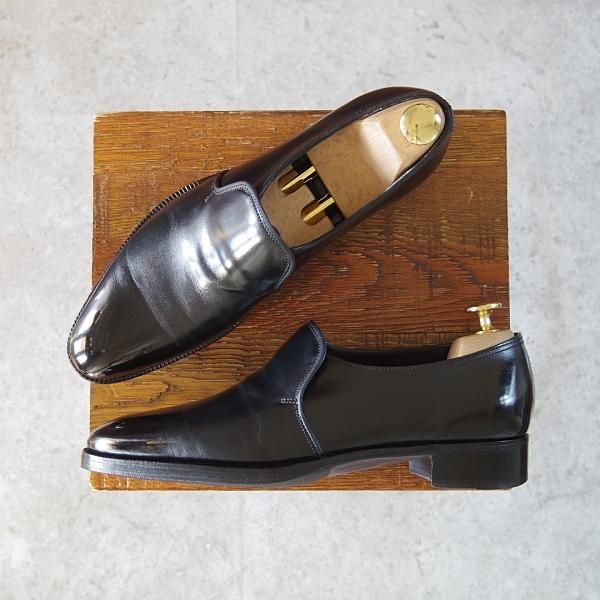 美品★ジョンロブ 5D【定価20万円以上★プレステージライン/EDWARD/7000ラスト】センターエラスティック/カーフ/黒/メンズ/JOHN LOBB★h784