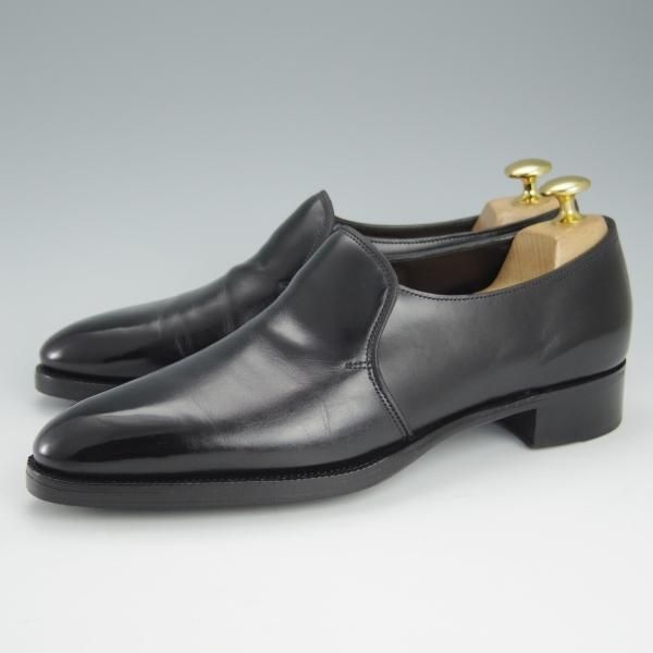 美品★ジョンロブ 5D【定価20万円以上★プレステージライン/EDWARD/7000ラスト】センターエラスティック/カーフ/黒/メンズ/JOHN LOBB★h784