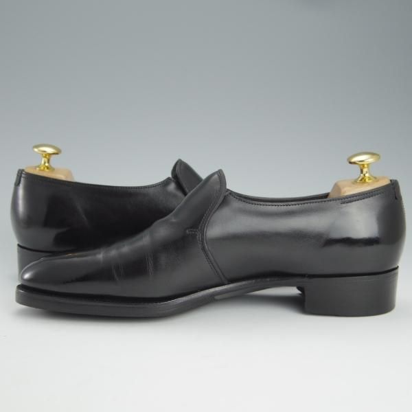 美品★ジョンロブ 5D【定価20万円以上★プレステージライン/EDWARD/7000ラスト】センターエラスティック/カーフ/黒/メンズ/JOHN LOBB★h784