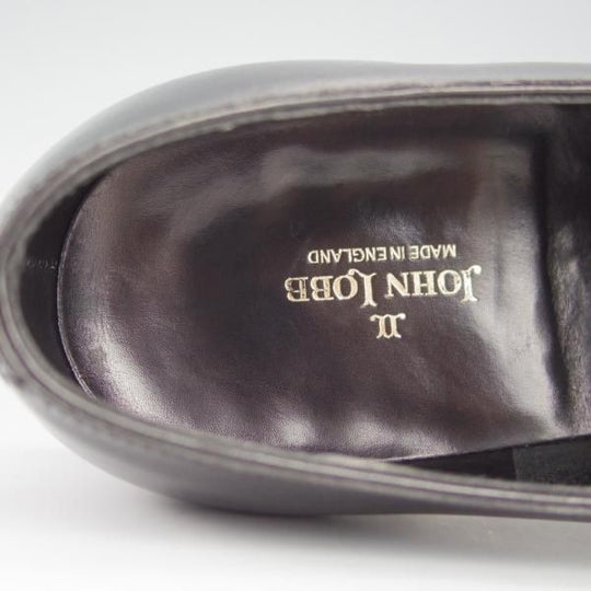 美品★ジョンロブ 5D【定価20万円以上★プレステージライン/EDWARD/7000ラスト】センターエラスティック/カーフ/黒/メンズ/JOHN LOBB★h784