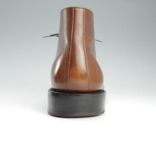 極美品★(台東区)ジョーワークス UK6.5〜7/左側やや大き目【オーダー価格9.5万円以上★チャッカブーツ/茶】カーフ/JOE WORKS★h789