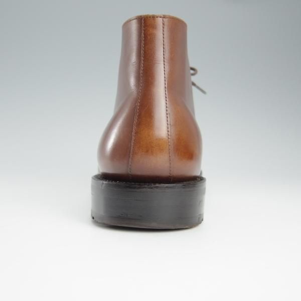 極美品★(台東区)ジョーワークス UK6.5〜7/左側やや大き目【オーダー価格9.5万円以上★チャッカブーツ/茶】カーフ/JOE WORKS★h789