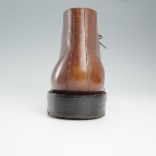 極美品★(台東区)ジョーワークス UK6.5〜7/左側やや大き目【オーダー価格9.5万円以上★チャッカブーツ/茶】カーフ/JOE WORKS★h789