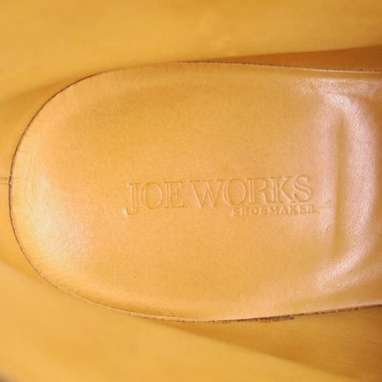 極美品★(台東区)ジョーワークス UK6.5〜7/左側やや大き目【オーダー価格9.5万円以上★チャッカブーツ/茶】カーフ/JOE WORKS★h789