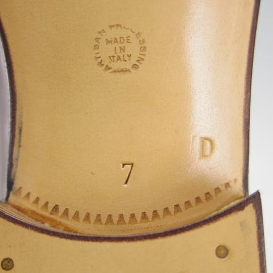 未使用★(伊)アルティオリ SIZE 7【定価15万円以上★パンチドキャップトゥ/濃茶】カーフ/メンズ/ARTIOLI★h790