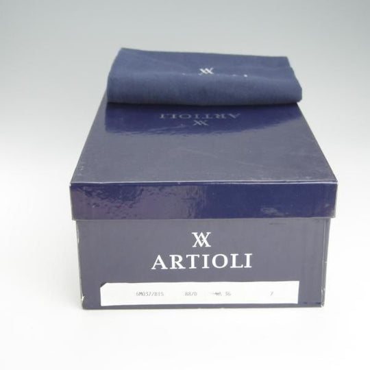 未使用★(伊)アルティオリ SIZE 7【定価15万円以上★パンチドキャップトゥ/濃茶】カーフ/メンズ/ARTIOLI★h790