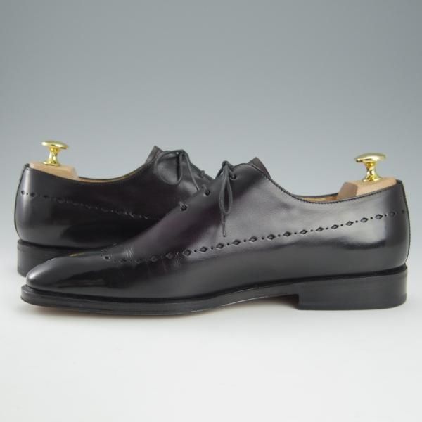 極美品★(伊)タニノクリスチー SIZE 5.5【定価15万円以上★黒〜パープル系パティーヌ/134581】オックスフォードシューズ/TANINO CRISCI★h791