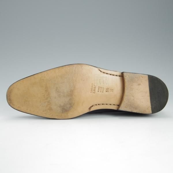 極美品★(伊)タニノクリスチー SIZE 5.5【定価15万円以上★黒〜パープル系パティーヌ/134581】オックスフォードシューズ/TANINO CRISCI★h791