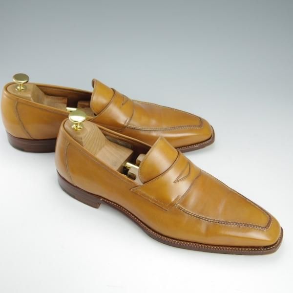 美品★(伊)パオロ・ラッタンジ SIZE 8【定価￥139,650-★ハンドソーンウェルテッド製法/SHIROGANE】ローファー/PAOLO LATTANZI★h794