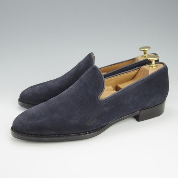 極上★(伊)リカルド・フレッチャ・ベステッティ SIZE 41【定価￥140,400-★スリッポン/紺】スエード/RICCARDO FRECCIA BESTETTI★h795