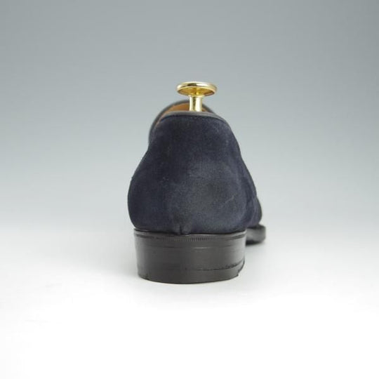 極上★(伊)リカルド・フレッチャ・ベステッティ SIZE 41【定価￥140,400-★スリッポン/紺】スエード/RICCARDO FRECCIA BESTETTI★h795