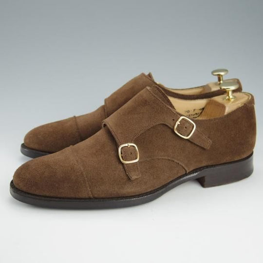 美品★チャーチ 70F/UK7【★LIVERPOOL/108ラスト】ダブルモンク/スエード/茶/メンズ/Church's★h797