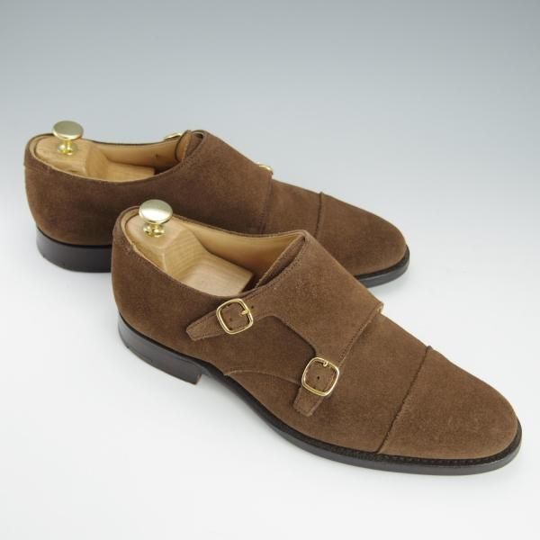 美品★チャーチ 70F/UK7【★LIVERPOOL/108ラスト】ダブルモンク/スエード/茶/メンズ/Church's★h797