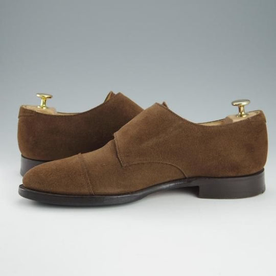 美品★チャーチ 70F/UK7【★LIVERPOOL/108ラスト】ダブルモンク/スエード/茶/メンズ/Church's★h797