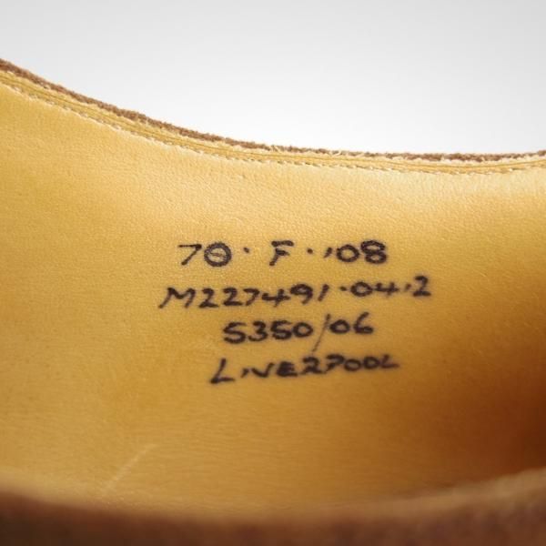 美品★チャーチ 70F/UK7【★LIVERPOOL/108ラスト】ダブルモンク/スエード/茶/メンズ/Church's★h797