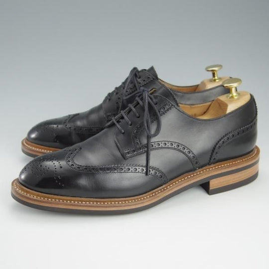 極美品★(スペイン製)CARMINA/カルミナ SIZE 6【モデル定価￥72,600-★フルブローグ/80254】OSCARラスト/カーフ/黒 /メンズ★h798