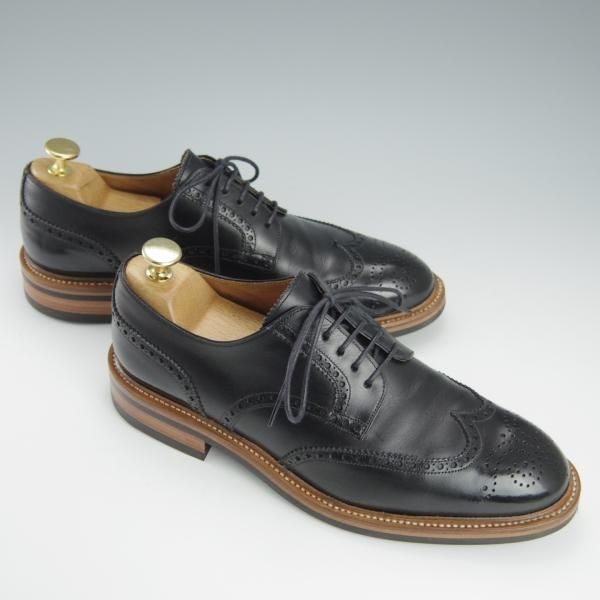 極美品★(スペイン製)CARMINA/カルミナ SIZE 6【モデル定価￥72,600-★フルブローグ/80254】OSCARラスト/カーフ/黒 /メンズ★h798