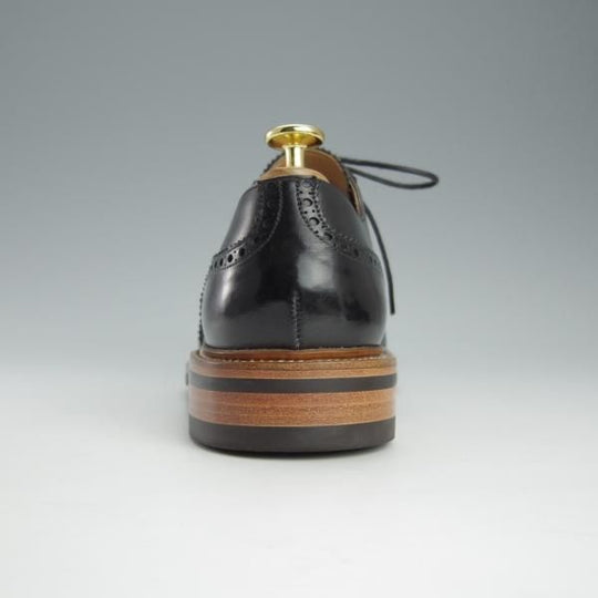 極美品★(スペイン製)CARMINA/カルミナ SIZE 6【モデル定価￥72,600-★フルブローグ/80254】OSCARラスト/カーフ/黒 /メンズ★h798