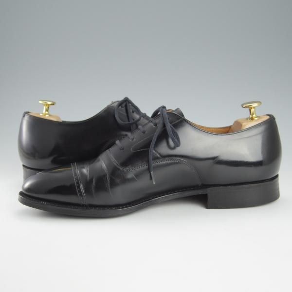 極美品★チャーチ 80E/UK8【旧チャーチ★ブックバインダーカーフ/84ラスト】LUDGATE/パンチドキャップトゥ/黒/メンズ/Church's★h799